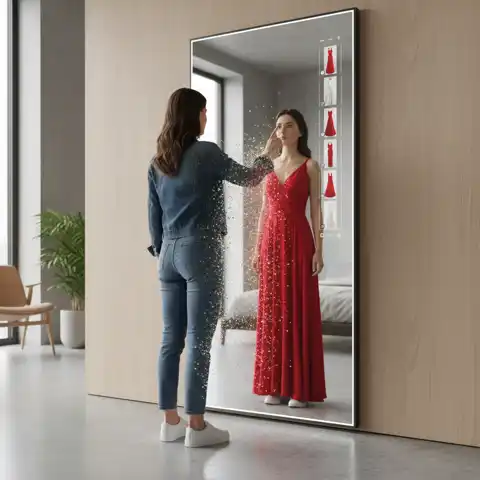 In-store smart mirror try-on
